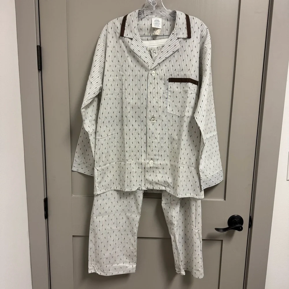 Vtg Manchester PCA Sleepwear Set Sz B Medium‎ Pajama Set Dead Stock Cotton Blend